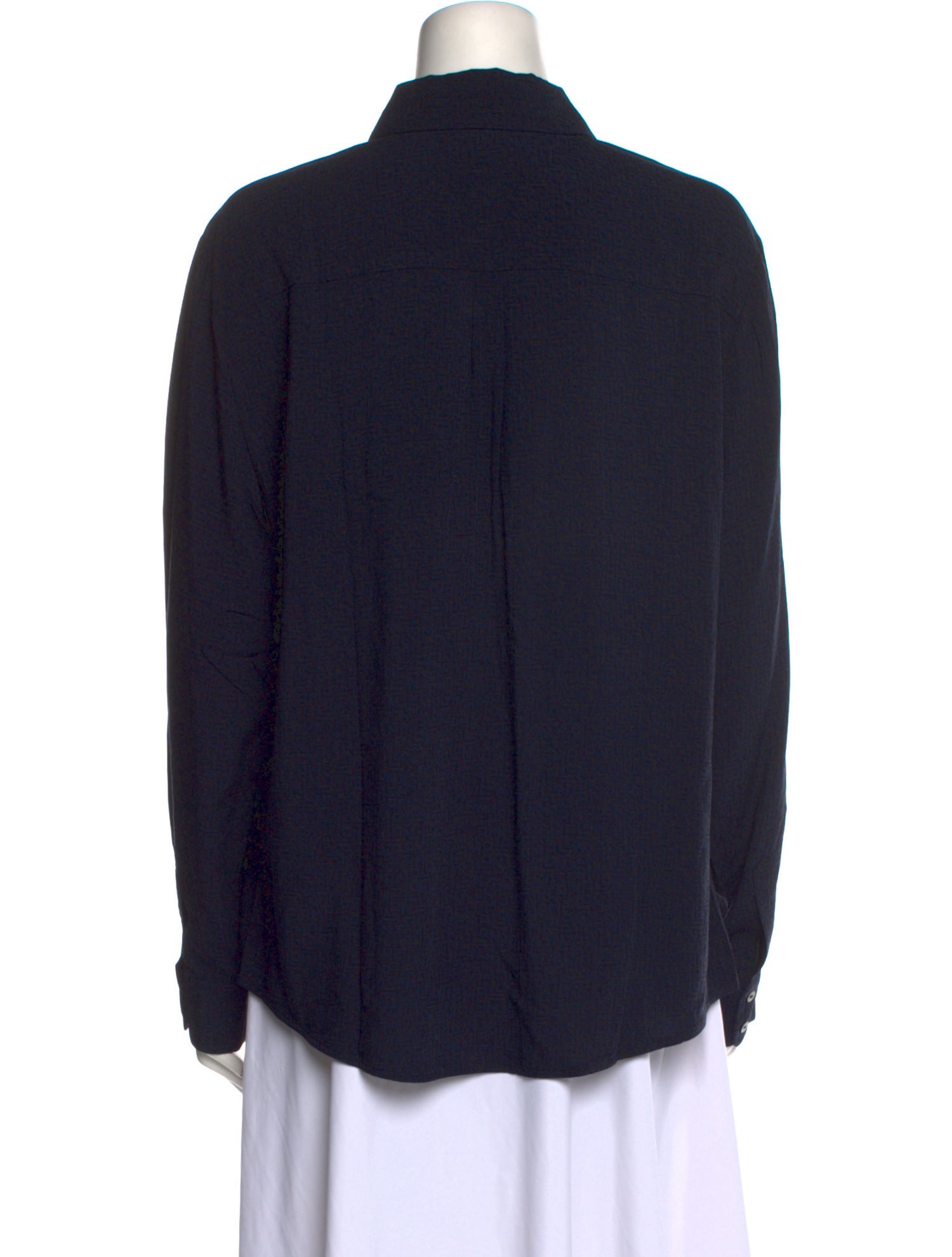 Longchamp Long Sleeve Button-Up Top